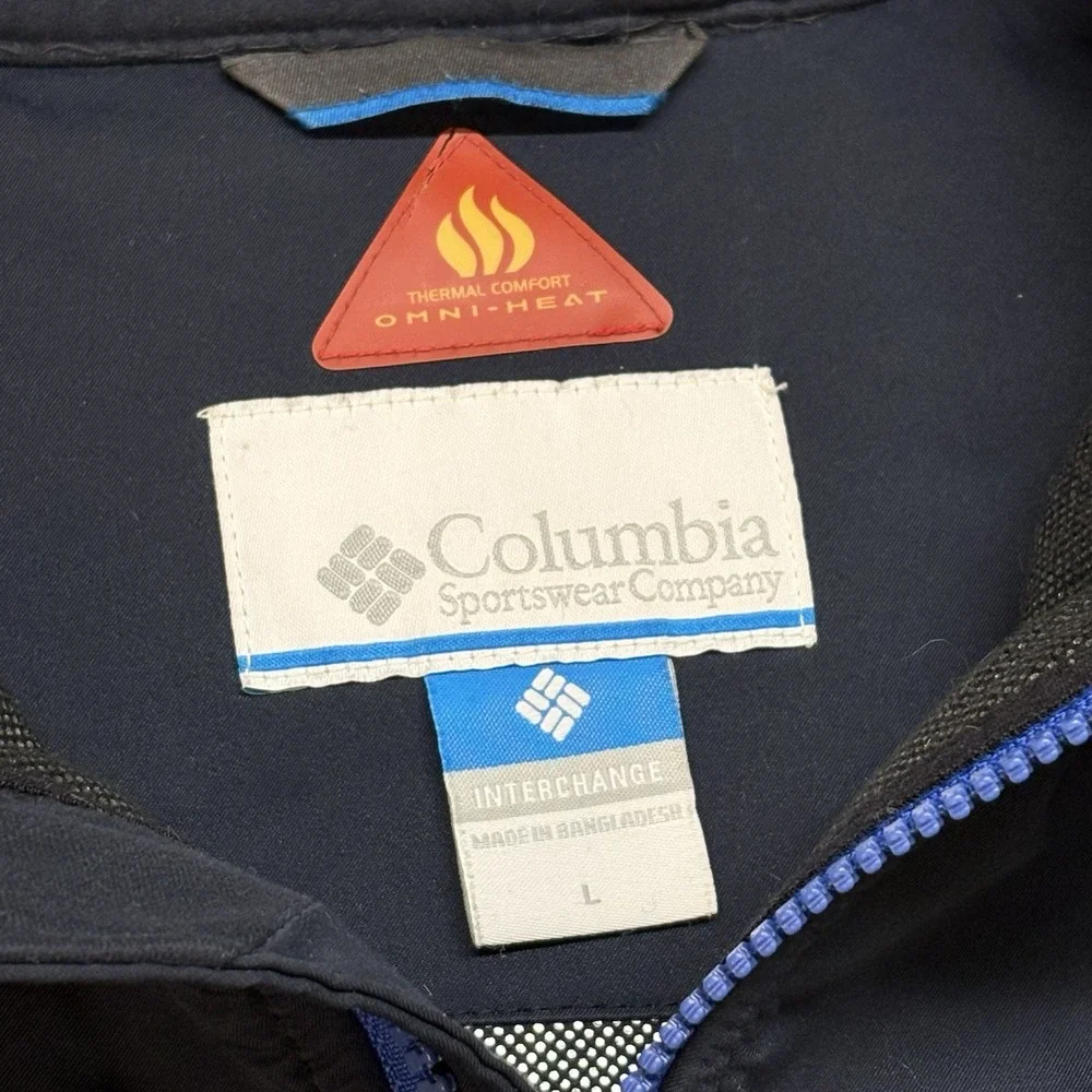 Columbia Jacket Omni WindBlock Omni Heat Men's Large Interchange Full Zip Fleece